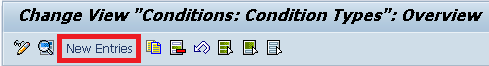 Define New Condition types for Taxes