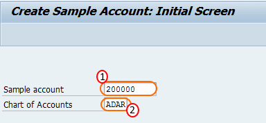 How to Create sample Account in SAP