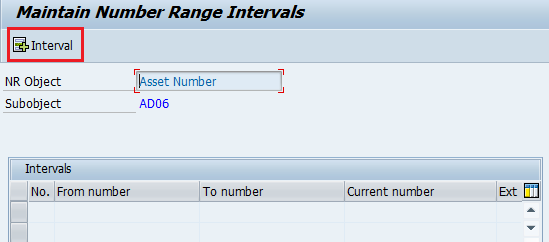 Maintain Asset Number Ranges – AS08