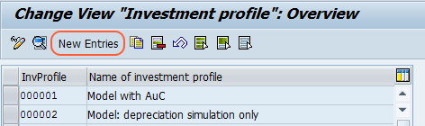 Define Investment Profiles in SAP