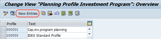 Define Investment management plan profiles in SAP
