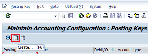Define Posting Keys in SAP FICO | Account type SAP