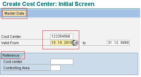 How to Create a New Cost Center