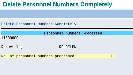How to delete a Personnel Number in SAP