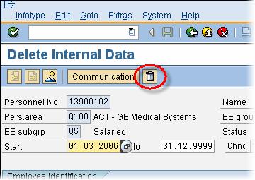 How to Delete an Infotype