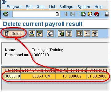 How to Delete Payroll Results