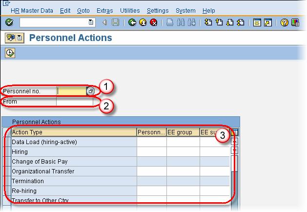 SAP Personnel Actions Tutorial