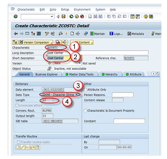 How To Create an InfoObject with Characteristics