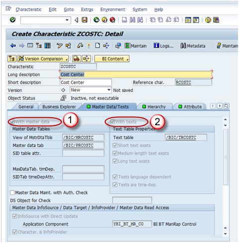 How To Create an InfoObject with Characteristics