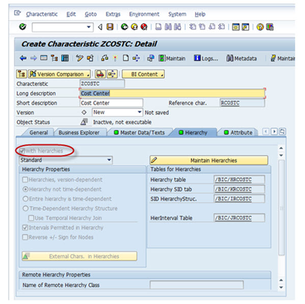 How To Create an InfoObject with Characteristics