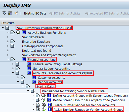 Assign Number Ranges to Vendor Account Groups