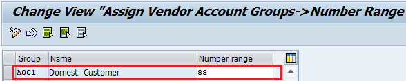 Assign Number Ranges to Vendor Account Groups