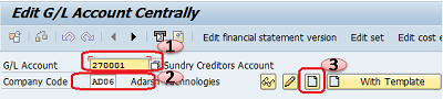 How to Create G/L General Ledger Account Master Record