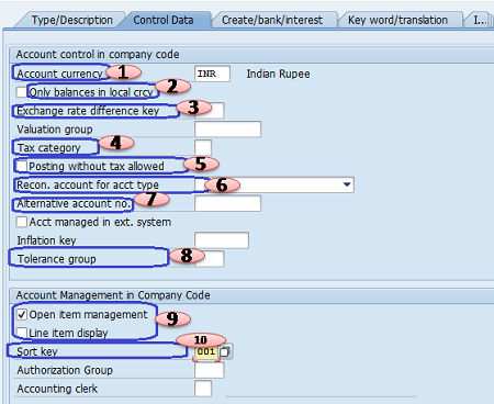 How to Create G/L General Ledger Account Master Record
