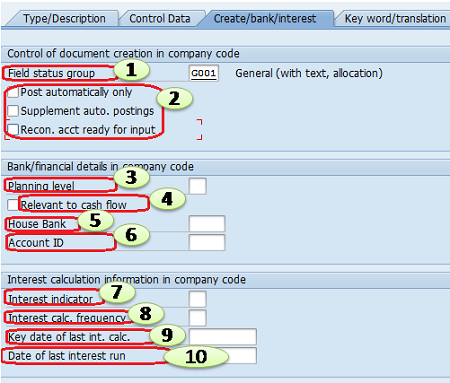 How to Create G/L General Ledger Account Master Record