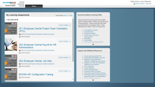 SuccessFactors Cloud Learning Center