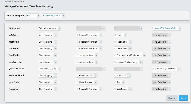Employee Central Document Generation