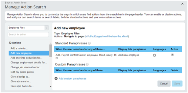 SuccessFactors Action Search: Going the Google way …