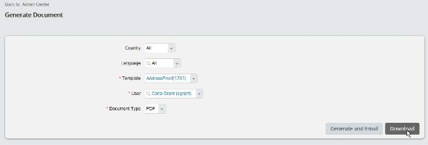 Employee Central Document Generation