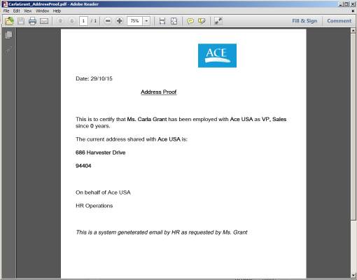 Employee Central Document Generation
