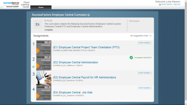 SuccessFactors Cloud Learning Center