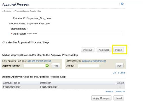 On the search page, look for approval role ID “Supervisor Level 1” (this is a default approval role in the LMS). On the results page, check the add box and click “Add”.