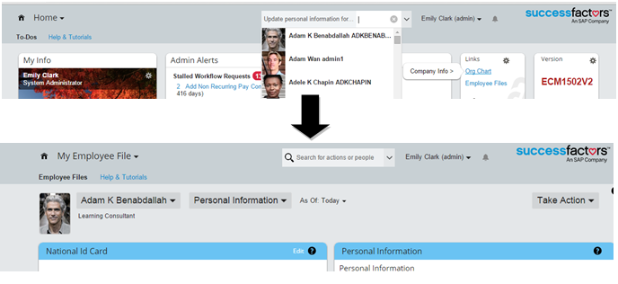 SuccessFactors Action Search: Going the Google way …
