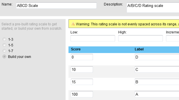 SuccessFactors PM/GM: Making multiple Rating scales converge