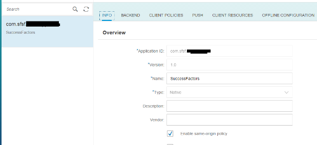 SuccessFactors(SFSF) Extension with HANA Cloud Platform - Mobile Services