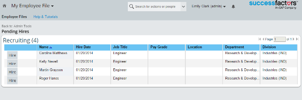 SuccessFactors Employee Central & Recruiting: configuring the New Hire process integration