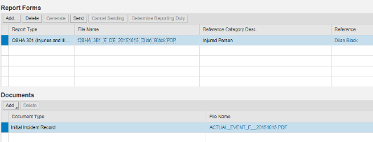 Integration of SuccessFactors Employee Center with SAP Environment, Health and Safety Management