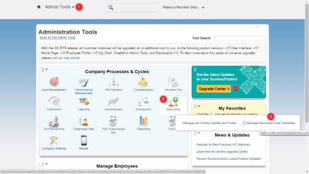 SuccessFactors Recruiting Experience - at a glance