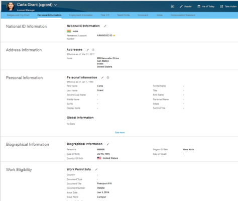 People Profile in SuccessFactors