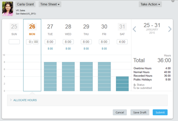 SuccessFactors Employee Central Time Sheet and Time Valuation