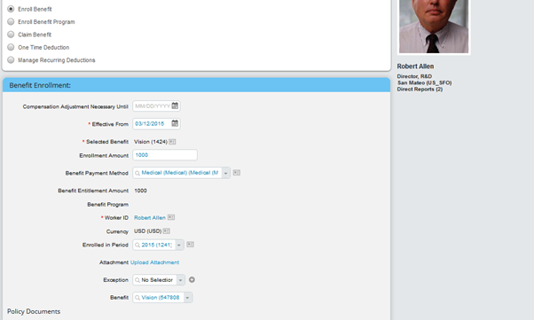 SuccessFactors Employee Central Global Benefits