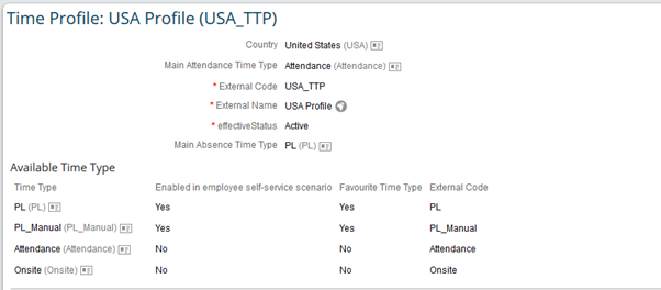 SuccessFactors Employee Central Time Sheet and Time Valuation