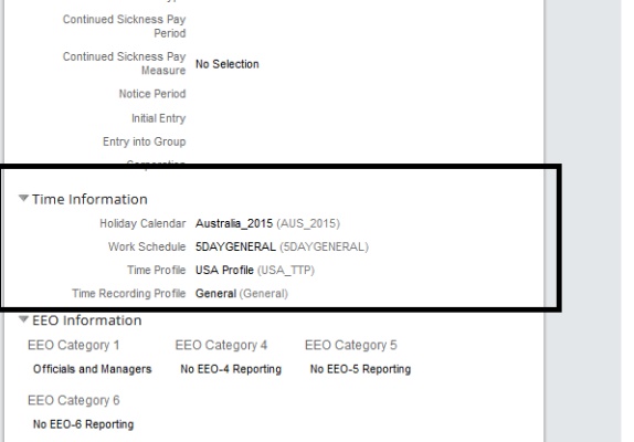SuccessFactors Employee Central Time Sheet and Time Valuation