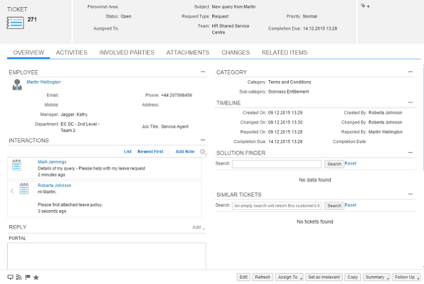 Employee Service Centre