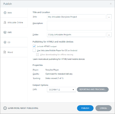 Ensuring SCORM compatibility with Articulate StoryLine 2