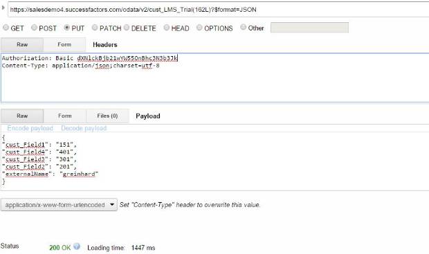 Employee Central OData APIs - Reading, creating and updating custom generic objects using GET/POST/PUT