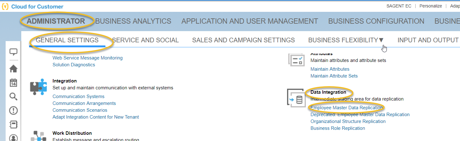 SAP Hybris Cloud for Customer, SAP Cloud Platform Integration tools, SAP SuccessFactors Employee Central