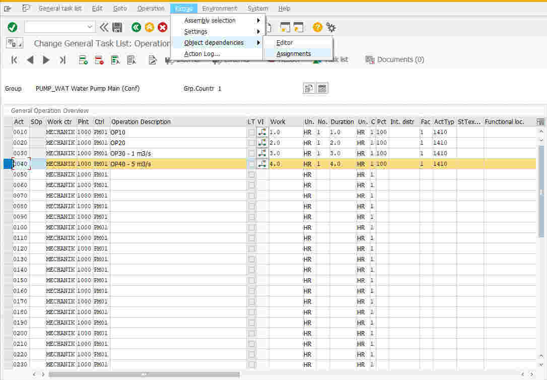 PM/CS: Configurable Task List without using the Equipment Configuration ...