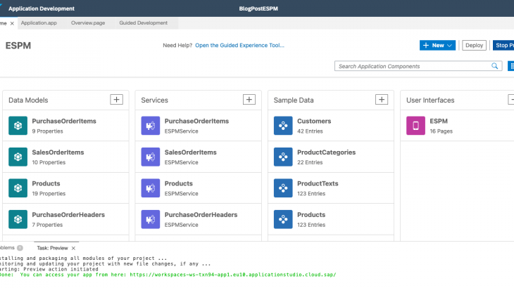 SAP Business Application Studio, SAP Business Technology Platform, SAP Cloud Application Programming Model, SAP Fiori