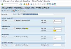 Capacity leveling Overall profiles – Configuration - ERP Q&A