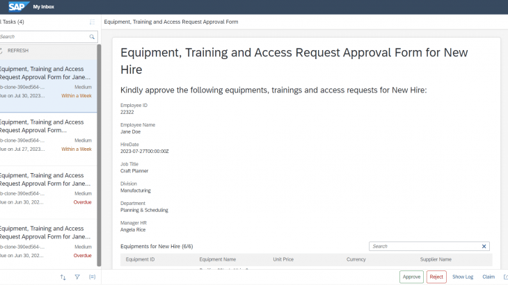 SAP SuccessFactors Onboarding, SAP Signavio, SAP Service Cloud, SAP Integration Suite, SAP Build Process Automation