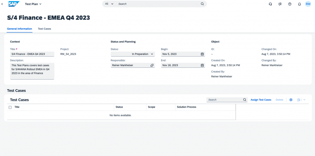SAP S/4HANA, SAP S/4HANA Cloud, SAP Test Management, SAP Cloud ALM
