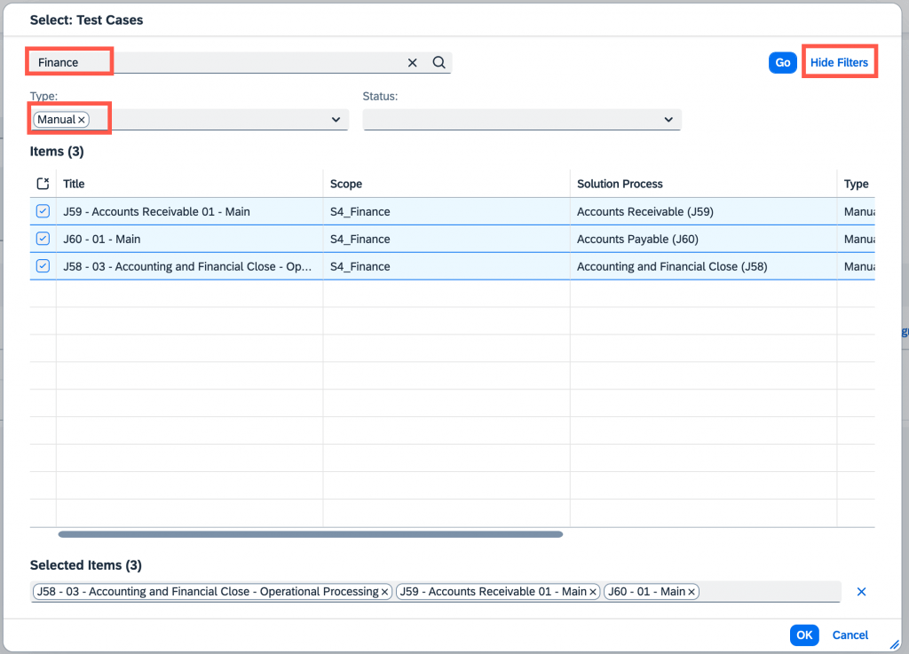 SAP S/4HANA, SAP S/4HANA Cloud, SAP Test Management, SAP Cloud ALM