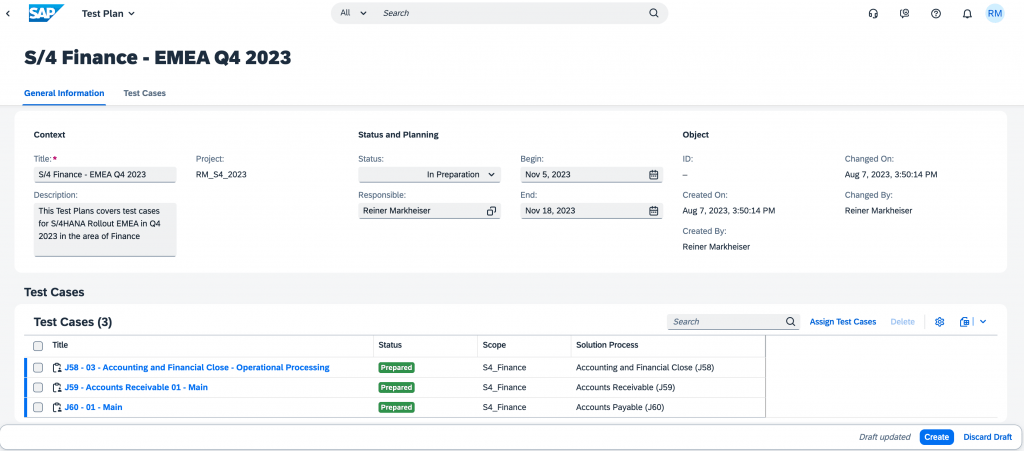 SAP S/4HANA, SAP S/4HANA Cloud, SAP Test Management, SAP Cloud ALM