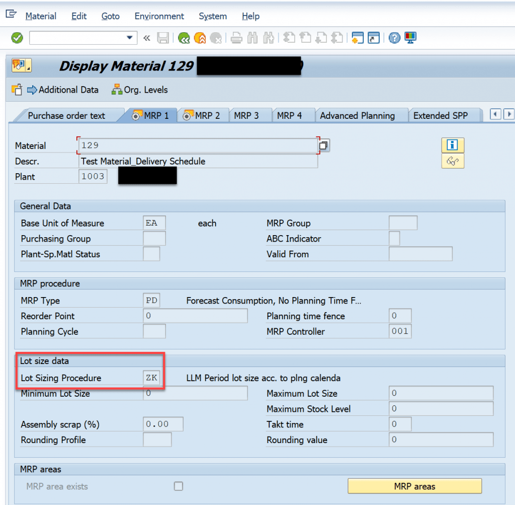 MM (Materials Management), MAN Material Requirements Planning