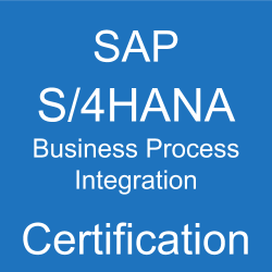 SAP S/4HANA Business Process Integration Certification, C_TS410_2020, C_TS410_2022